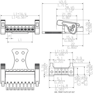 Штекерный соединитель печат BCF 3.81/18/180LRZE SN OR BX