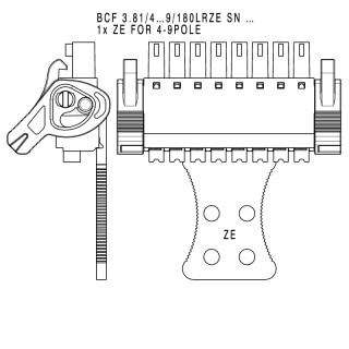 Штекерный соединитель печат BCF 3.81/18/180LRZE SN OR BX