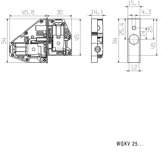 Проходная клемма WGKV 25 BK BX