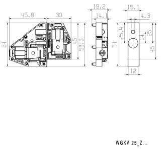 Проходная клемма WGKV 25/Z GY BX