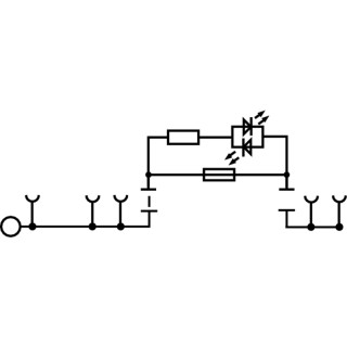 Клемма с предохранителем AAP21 4 FS 100-250V