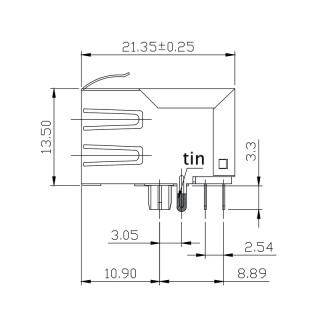 Матрица USB RJ45M T1D 3.2E4N TY