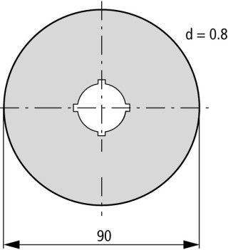 Знак, аварийная остановка , желтый, D = 90 мм, 4-х языках , DE , EN, FR, IT