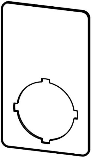 Знак, аварийная остановка , желтый, ГхШ = 50x33mm , EMERGENZA