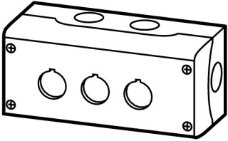 Корпус для поверхостного монтажа, 3 элемента