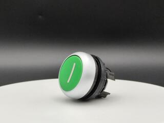 Головка кнопки без фиксации, цвет зеленый с обозначение I