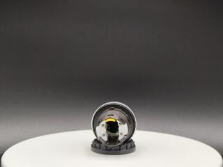 Переключатель с поворотной ручкой 2-х позиционный 40⁰, без фиксации, цвет зеленыйс подсветкой