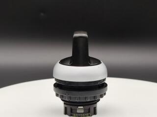 Переключатель с поворотной ручкой 2-х позиционный 60⁰, c фиксацией, цвет белый с подсветкой