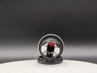 Переключатель с поворотной ручкой 2-х позиционный 60⁰, c фиксацией, цвет красный с подсветкой