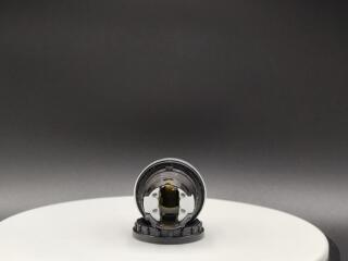 Переключатель с поворотной ручкой 3-х позиционный 60⁰, c фиксацией, цвет желтый с подсветкой