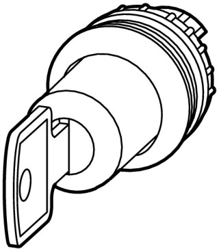 Переключатель с ключом (мастер-ключ) 3х-позиционный 40⁰, без фиксации, ключ вынимается в положении 0