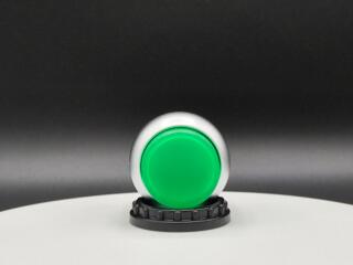 Головка кнопки с подсветкой, выступающие, без фиксации, цвет зеленый