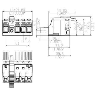 Штекерный соединитель печат BUF 10.16IT/02/180MF2 AG BK BX