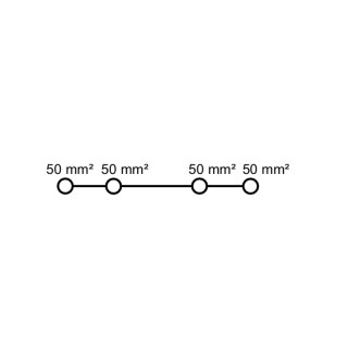 Проходная клемма WPD 230 2X50/2X50 GN