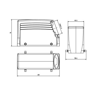 Корпус HDC 64D TOBU 1M40G EMC