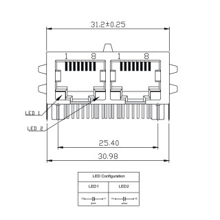 Матрица USB RJ45G1 R12D 3.3E4G/Y TY