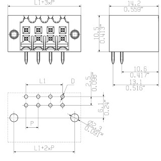 Штекерный соединитель печат S2L 3.50/40/90F 3.5SN OR BX