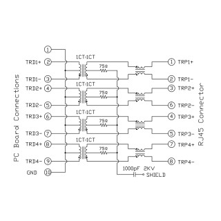 Матрица USB RJ45G R1V 1.9N4YG/YG RL