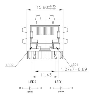 Матрица USB RJ45C5 T1D 3.2E4G/Y TY