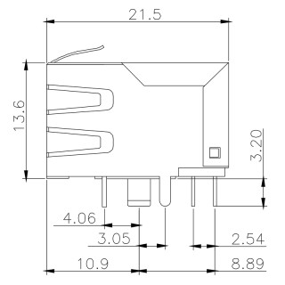 Матрица USB RJ45C5 T1D 3.2E4G/Y TY