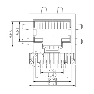 Матрица USB RJ45C5 T1D 3.3E4N TY