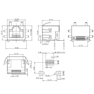 Матрица USB RJ45C3 S1U DE4N RL