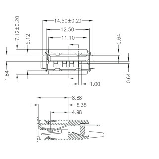 Матрица USB USB2.0A R1V 2.5N4 TY BK