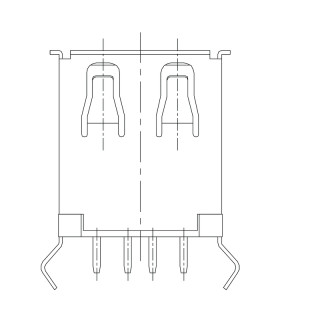 Матрица USB USB2.0A R1V 2.5N4 TY BK