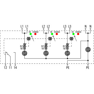 Разрядник VPU AC I 3+1 R 440/25 LCF