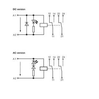 Реле безопасности RCLKIT 24VDC 2CO LED GN