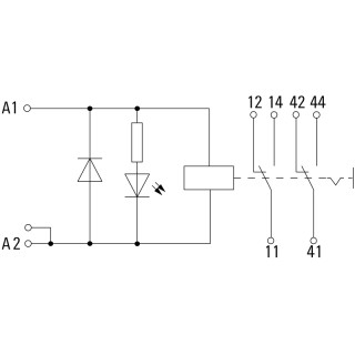 Реле безопасности RCMKIT 24VDC 2CO LED GN