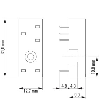 Релейный цоколь SRC 1CO PCB