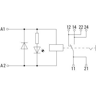 Реле безопасности RCIKIT 24VDC 1CO LD/PB