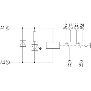 Реле безопасности RCIKIT 24VDC 2CO LD/PB