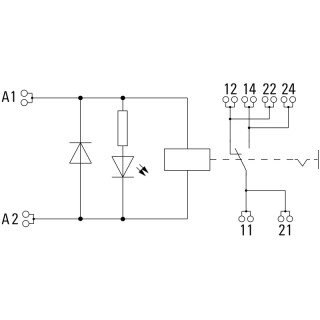 Реле безопасности RCIKITP 24VDC 1CO LD/PB