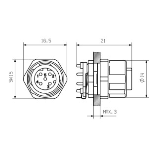 Матрица USB IE-M12-PCBCE