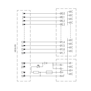 Коммуникац. модули ПЛК RS 16IO 2W  H S