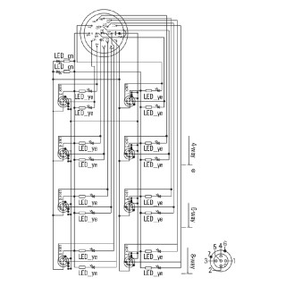 Концентратор сигналов, пасс SAI-6-S 5P M12