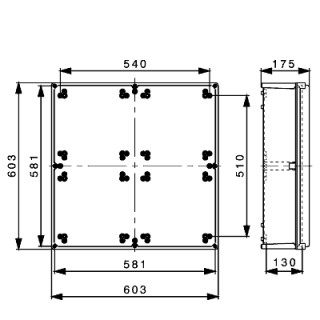 Корпус TBF 60/60/21 trsp