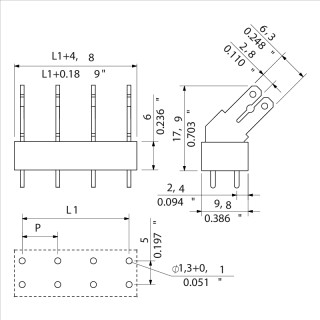 Клемма печатной платы PCF 7.50/02/135 3.5SN OR BX