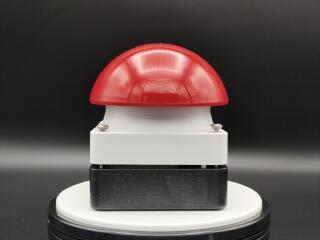 Выключатель, управлямый ногой или ладонью без фиксации,1Р, цвет колпачка красный