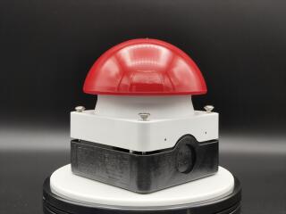 Выключатель, управлямый ногой или ладонью без фиксации,1Р, цвет колпачка красный