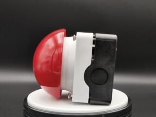 Выключатель, управлямый ногой или ладонью без фиксации,1Р, цвет колпачка красный