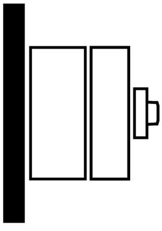 Выключатель-разъединитель Dumeco без оси и рукояти, видимый разрыв, расширительные зажимы, 160А, 3Р