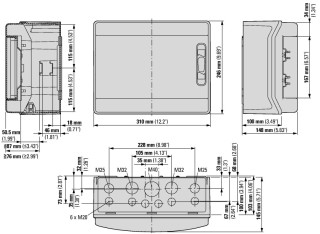 Навесной шкаф IP65, 1 ряд 12 модулей, профессиональная серия, прозрачная дверь, N/PE клеммы в комплекте