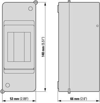 Компактный пластиковый кожух, IP30, 2 модуля.