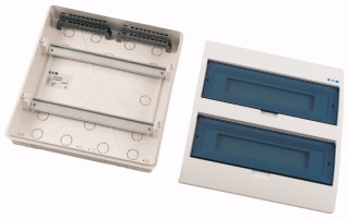 Компактный щит встроенного исполнения, 2 ряда, 36 модулей, прозрачная дверь, пластик