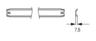 Рейка , DIN, ВхШхД = 35x9x190 мм