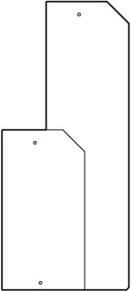 Промежуточная пластина для левой стороны , H = 500мм