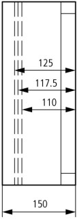 Изолированный щит с фланцами , ВхШхД = 375x375x150 мм